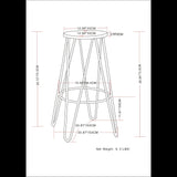 Simeon - Multifunctional Metal Stool With Wood Seat