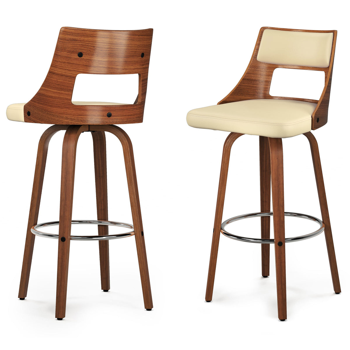 Dallyn Swivel Bar Stool (Set of 2) Cream