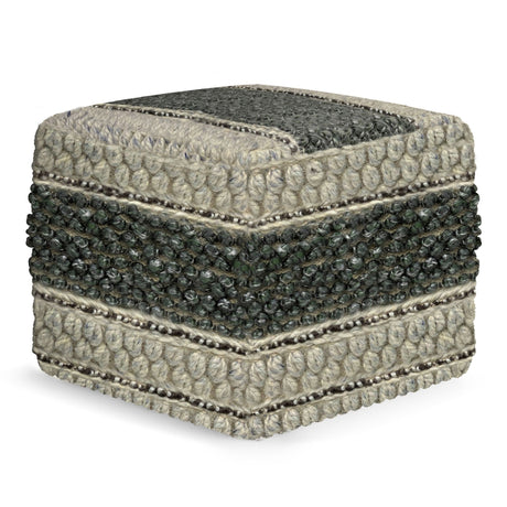 Grady - Handcrafted Square Pouf - view 4