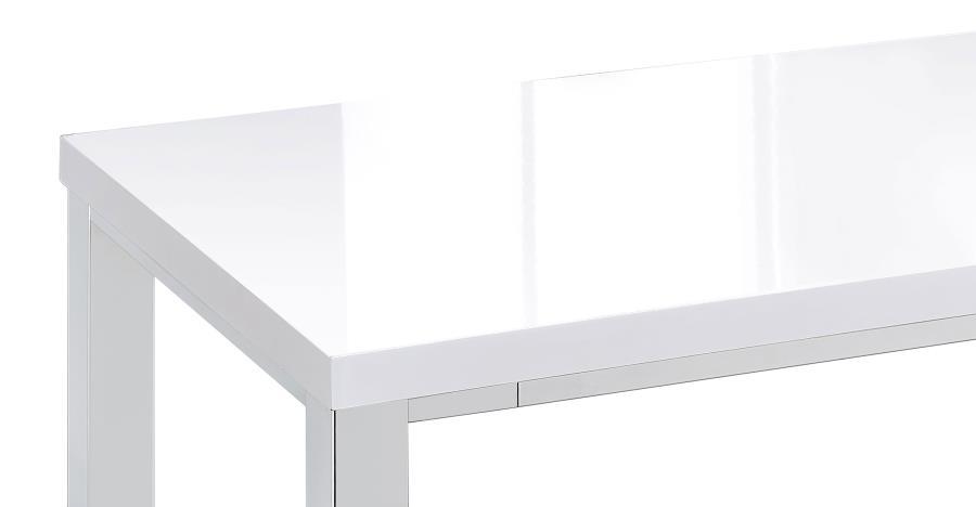 Natividad - 5 Piece Pub Height Bar Table Set - White High Gloss by CoasterEveryday | Bel Furniture
