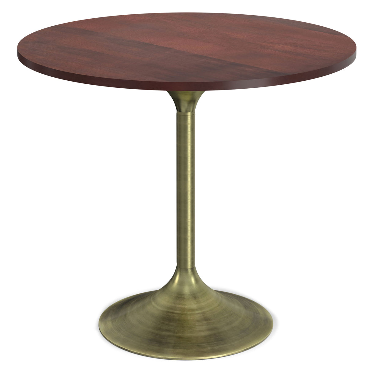 Radford - Round Dining Table - Walnut by Simpli-Home | Bel Furniture