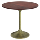 Radford - Round Dining Table - Walnut by Simpli-Home | Bel Furniture