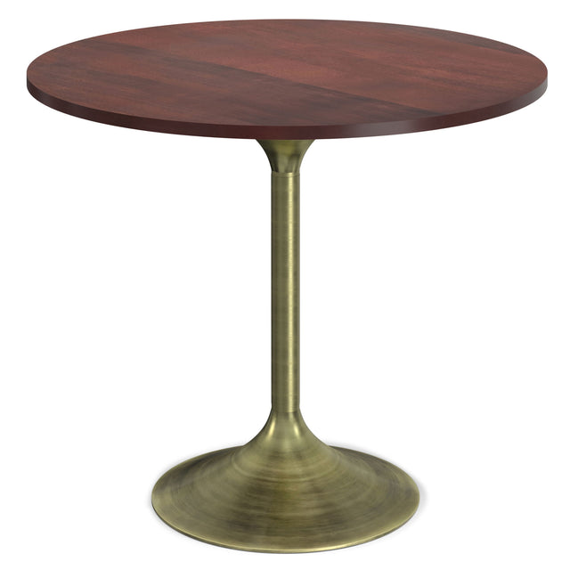 Radford - Round Dining Table - Walnut by Simpli-Home | Bel Furniture