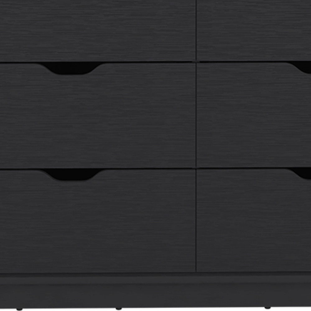 Four Drawer Dresser Wooden - Black