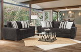 Zazie Black 2-Piece Sofa & Loveseat Set
