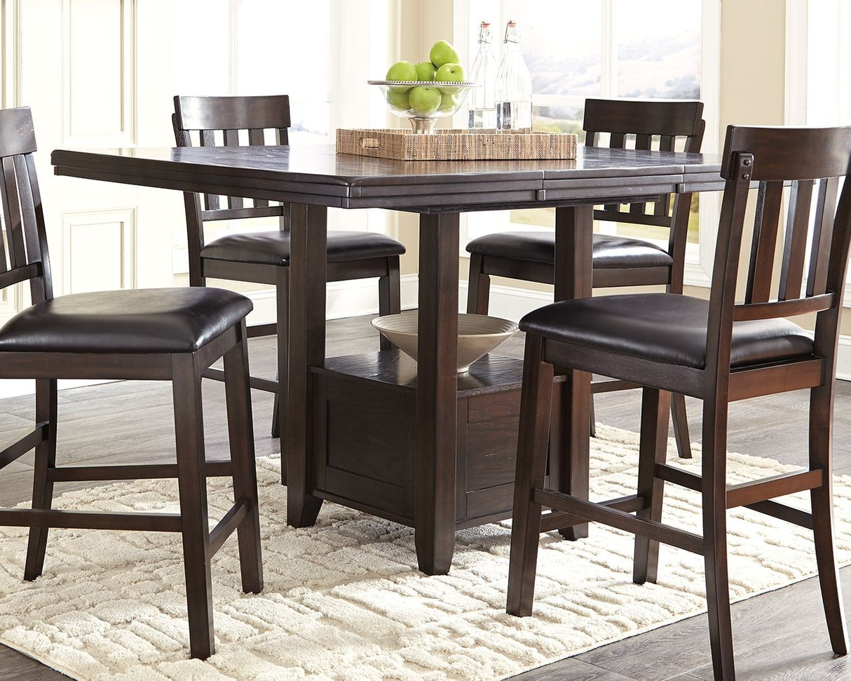 Haddigan - Dark Brown - Rectangular Dining Room Counter Extension Table by Signature Design by Ashley® | Bel Furniture