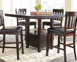 Haddigan - Dark Brown - Rectangular Dining Room Counter Extension Table by Signature Design by Ashley® | Bel Furniture