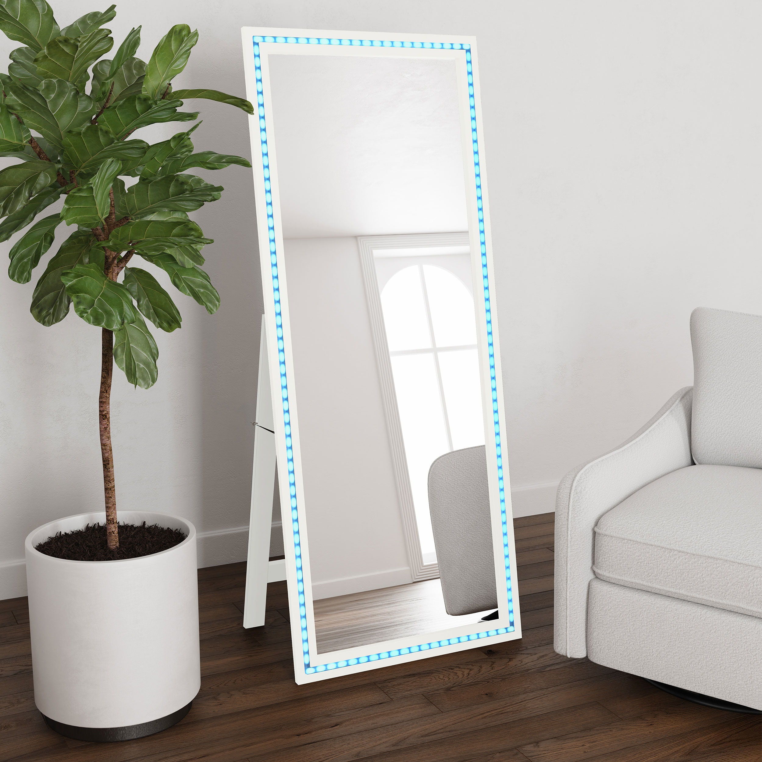 Windrose - Tempered LED Standing Mirror