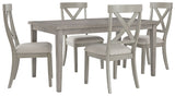 Parellen - Gray - Rectangular Dining Room Table by Signature Design by Ashley® | Bel Furniture