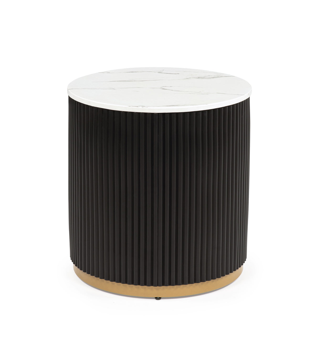 Kara - End Table - Black / White by Crown Mark | Bel Furniture