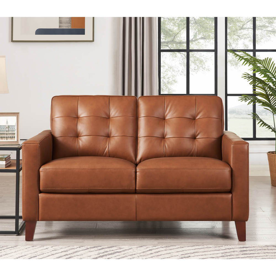 Aiden - Leather Loveseat