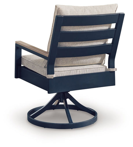 East Beach - Swivel Chair With Cushion (Set of 2) - Blue - view 5