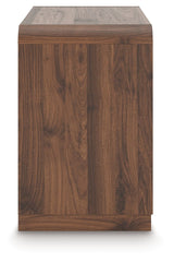 Fortlorn - Two Drawer Night Stand - Walnut Brown