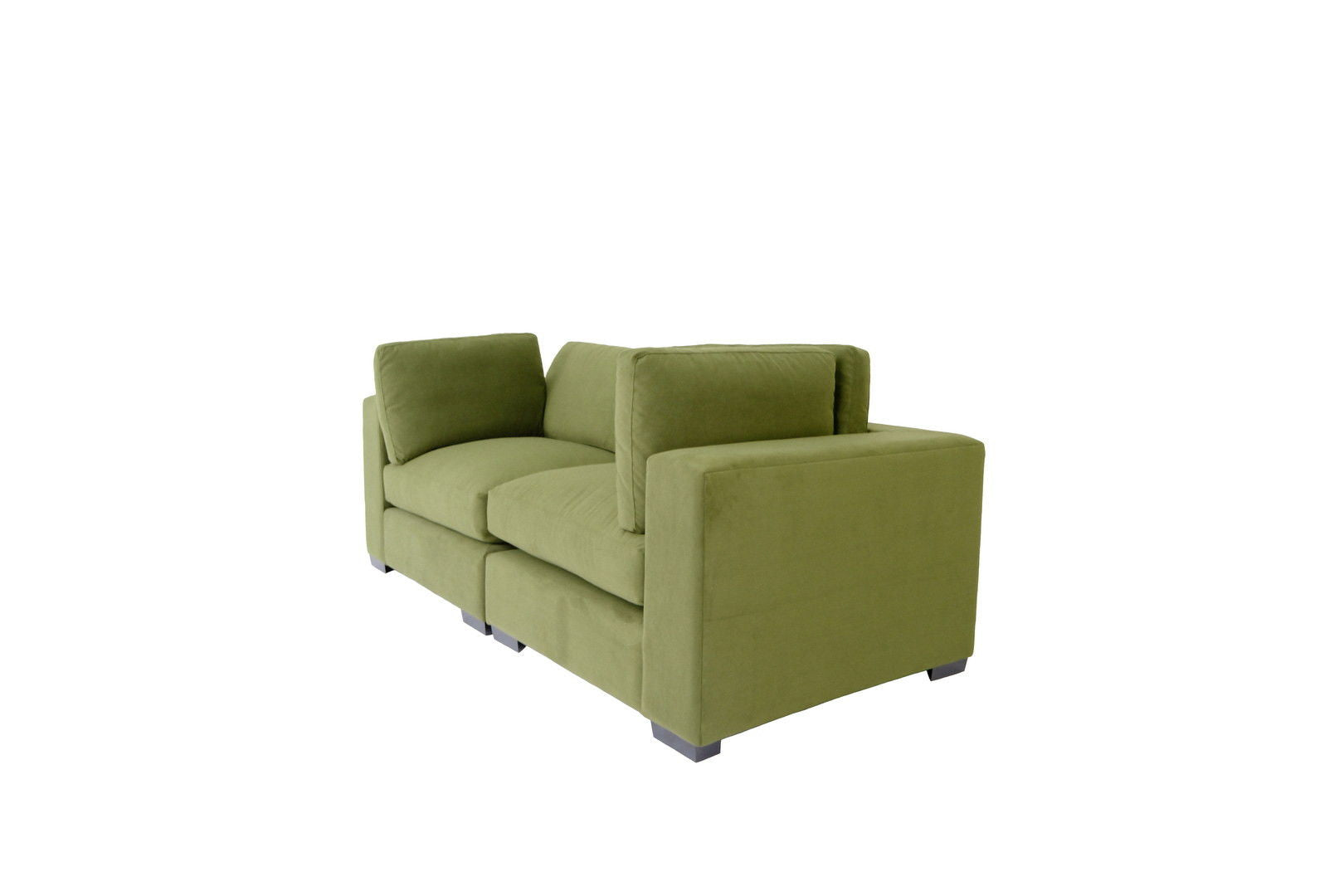 Brown Loveseat - Forest Green / Dark