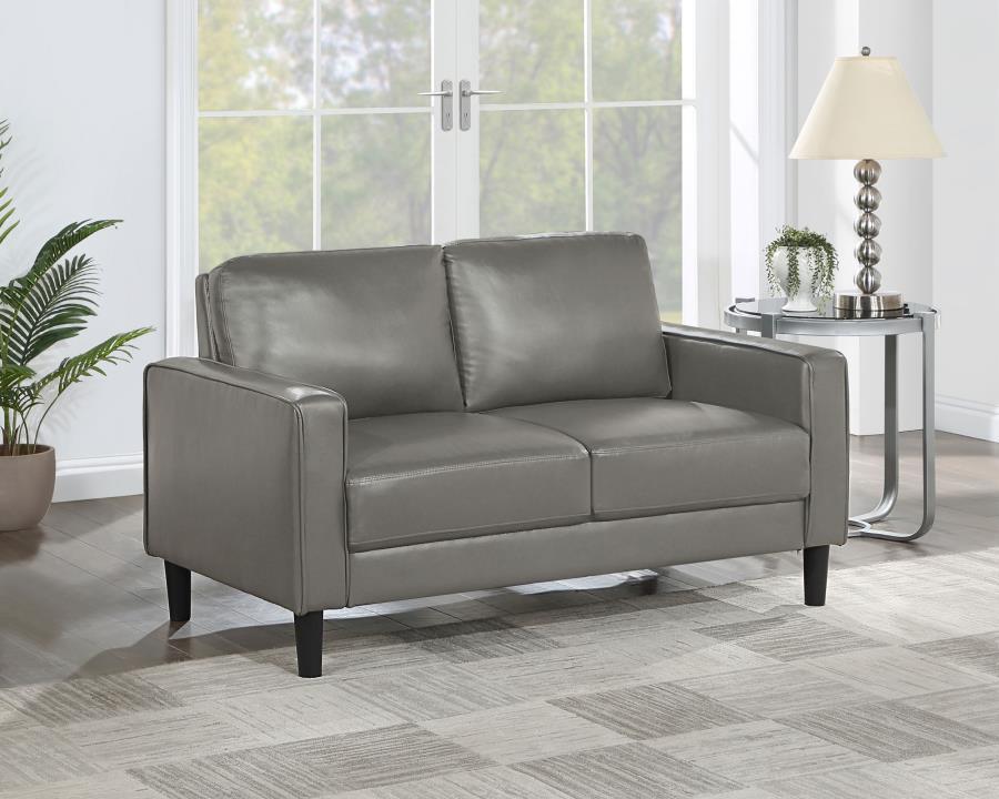 Ruth - Upholstered Track Arm Loveseat by Coaster Fine Furniture | Bel Furniture