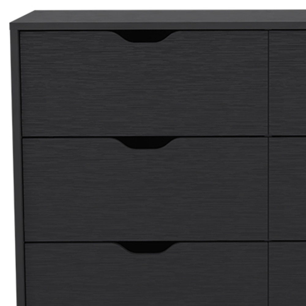 Four Drawer Dresser Wooden - Black