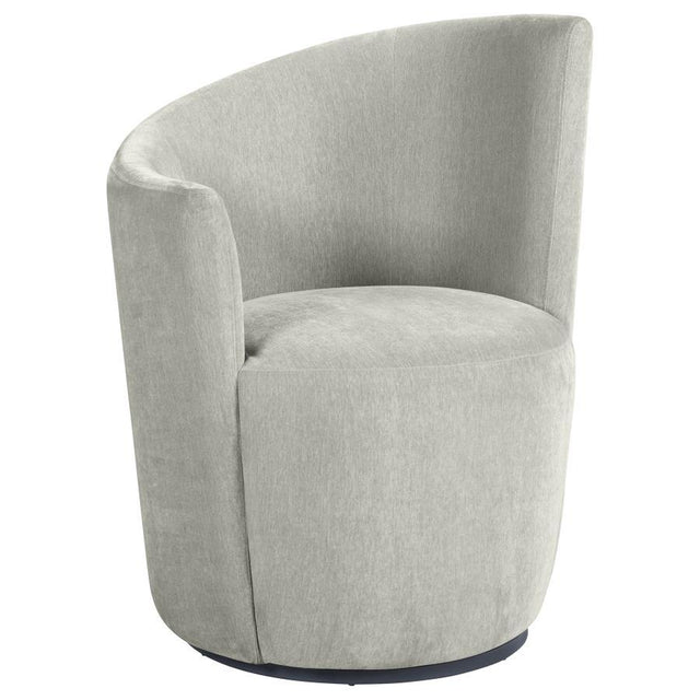 Nueva - Upholstered Swivel Chair Curved Backrest Gray by Coaster Fine Furniture | Bel Furniture