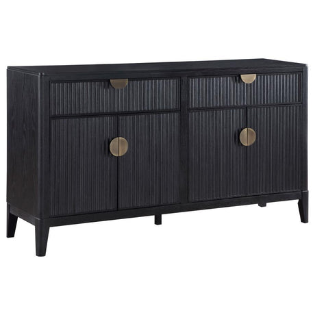 Brookmead - 4 Door Sideboard Buffet Storage Cabinet - Black by Coaster Fine Furniture | Bel Furniture
