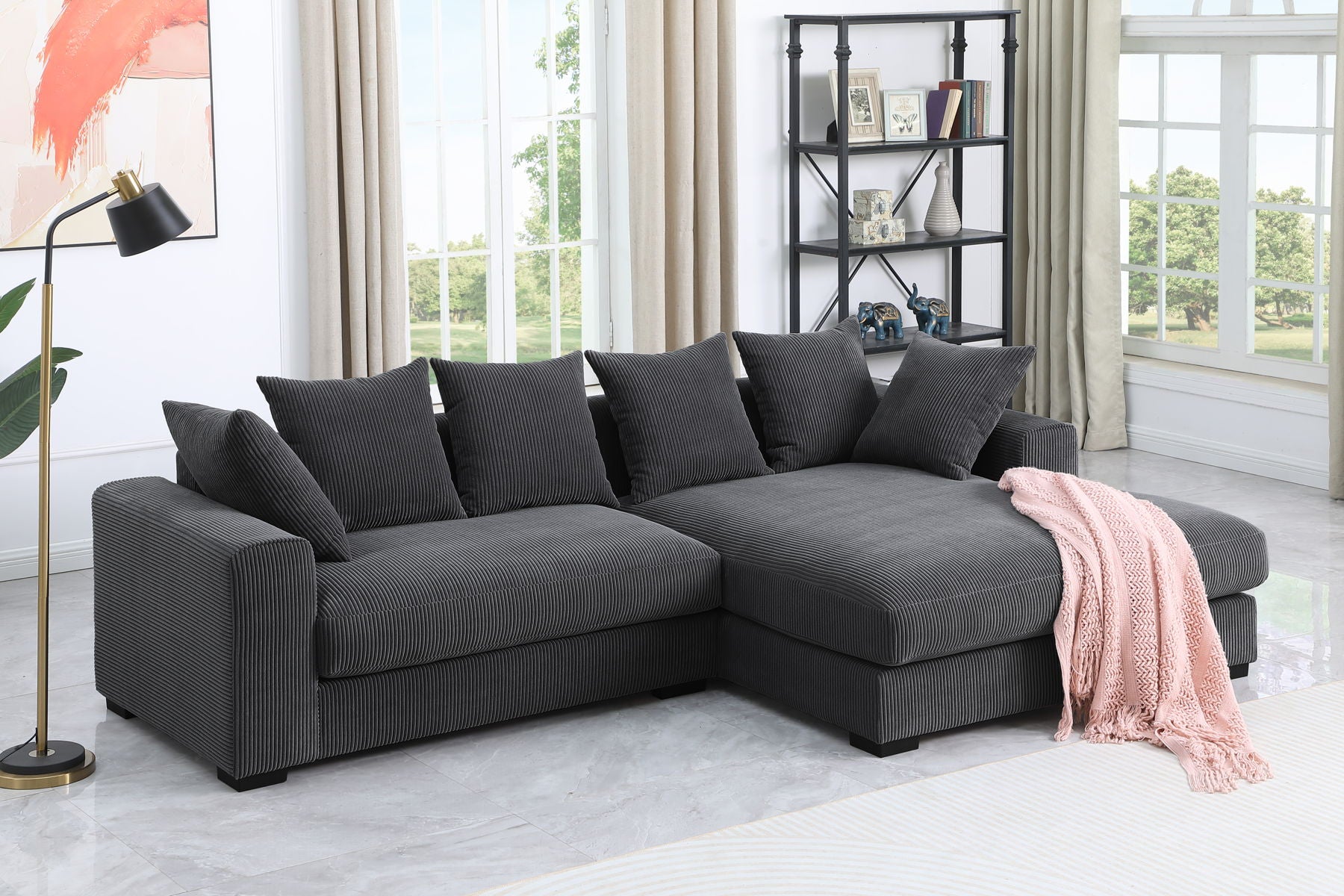 Naomi - 3 Piece Upholstered Sectional