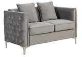 Bayberry - Velvet Loveseat With 2 Pillows by Lilola Home | Bel Furniture
