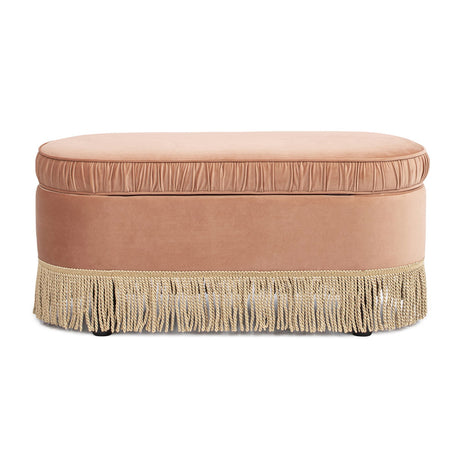 Serena - Contemporary Design Oval Storage Bench Ottoman by Jennifer Taylor Home | Bel Furniture