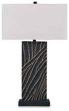 Bartlen - Poly Table Lamp - Black / Gold Finish