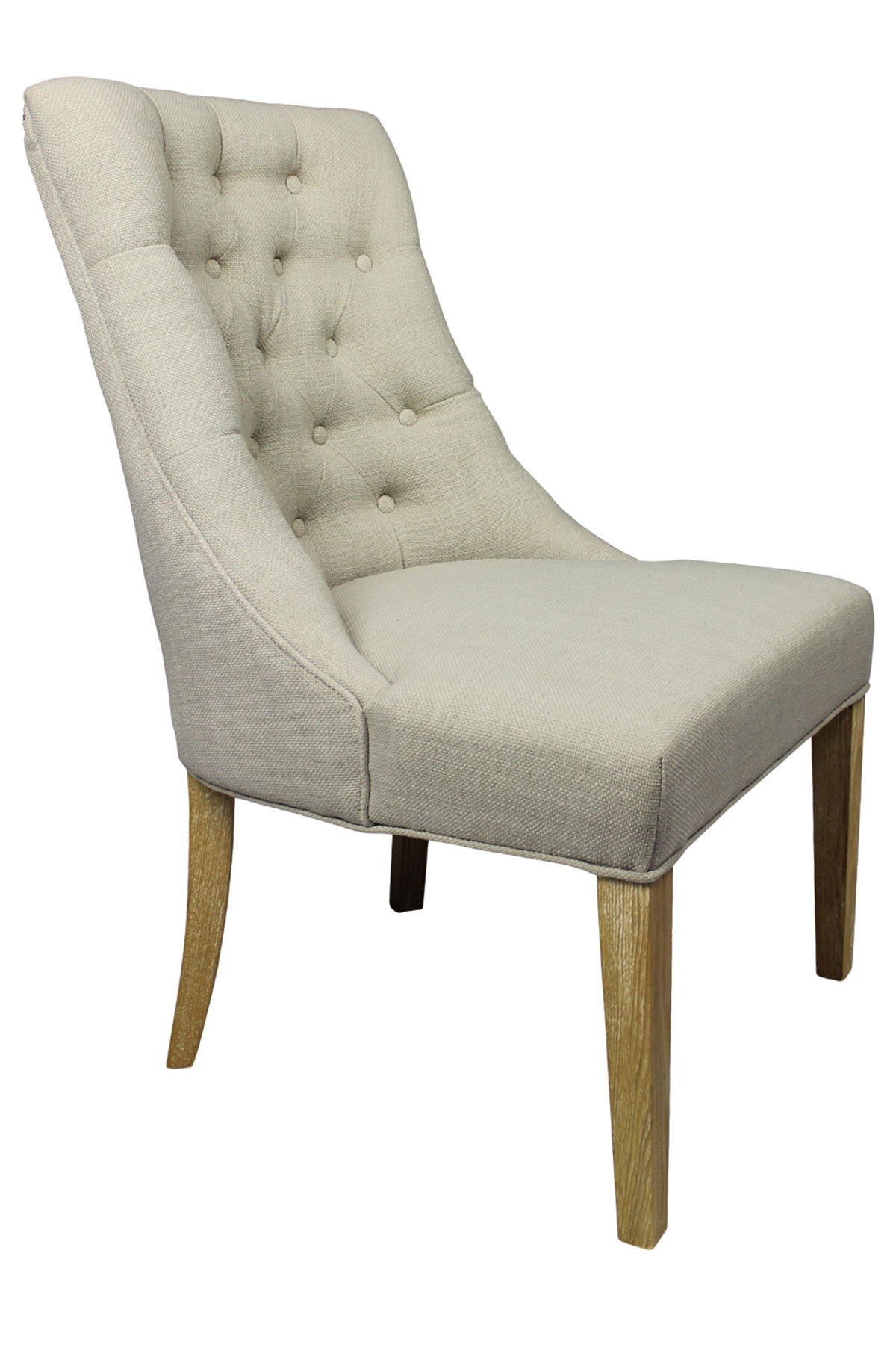 Natural Solid Color Side Chair - Taupe