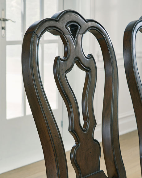 Maylee - Dark Brown - Dining Upholstered Side Chair (Set of 2) by Signature Design by Ashley® | Bel Furniture