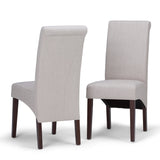 Avalon - Deluxe Parson, Dining Chair (Set of 2) Pearl Silver by Simpli-Home | Bel Furniture