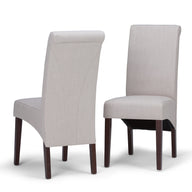 Avalon - Deluxe Parson, Dining Chair (Set of 2) Pearl Silver by Simpli-Home | Bel Furniture