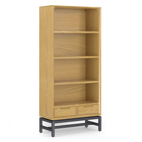Banting - Mid Century Handcrafted Bookcase Yellow by Simpli-Home | Bel Furniture