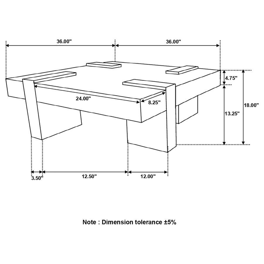 Samira - Square Solid Wood Coffee Table - Natural Sheesham