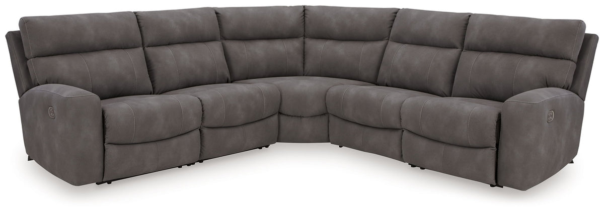 Next-Gen Durapella - Reclining Sectional Dark Gray 5 Pc. Power Reclining Sectional by Signature Design by Ashley® | Bel Furniture