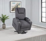 Louie - Chenille Upholstered Power Lift Massage Chair