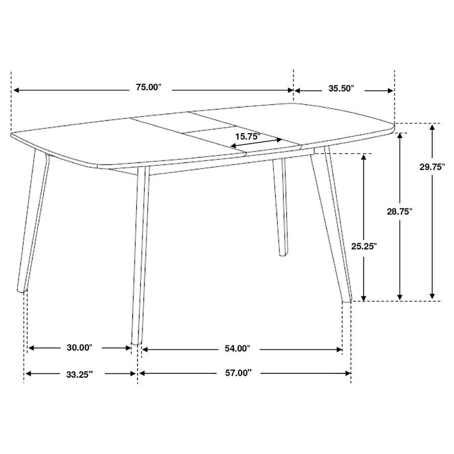 Redbridge - Extension Leaf Dining Table - Natural Walnut