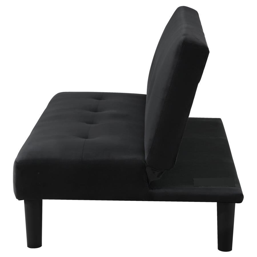 Stanford - Upholstered Tufted Convertible Sofa Bed - Black by Coaster Fine Furniture | Bel Furniture