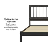 Mid-Century Modern Solid Wood Spindle Bed by Walker Edison | Bel Furniture
