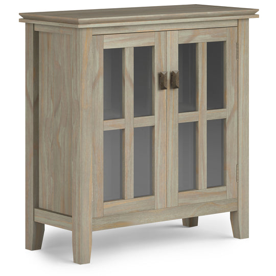 Artisan - Handcrafted Low Storage Cabinet Gray by Simpli-Home | Bel Furniture