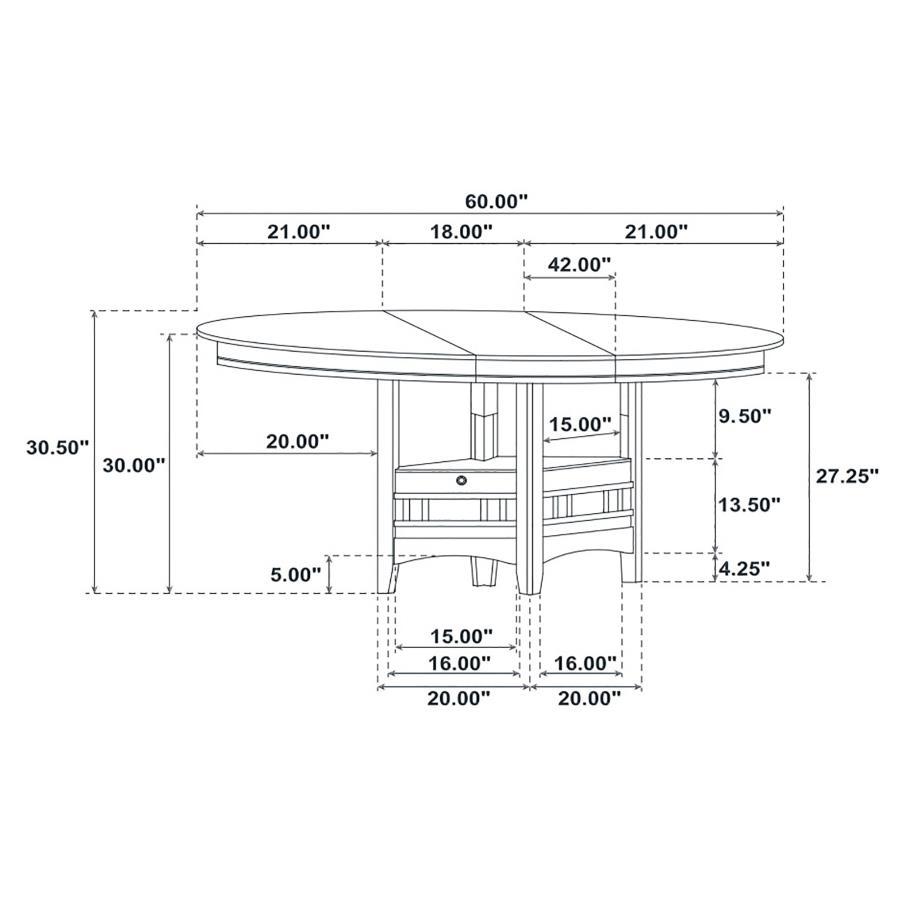 Lavon - Oval Extension Leaf Dining Table