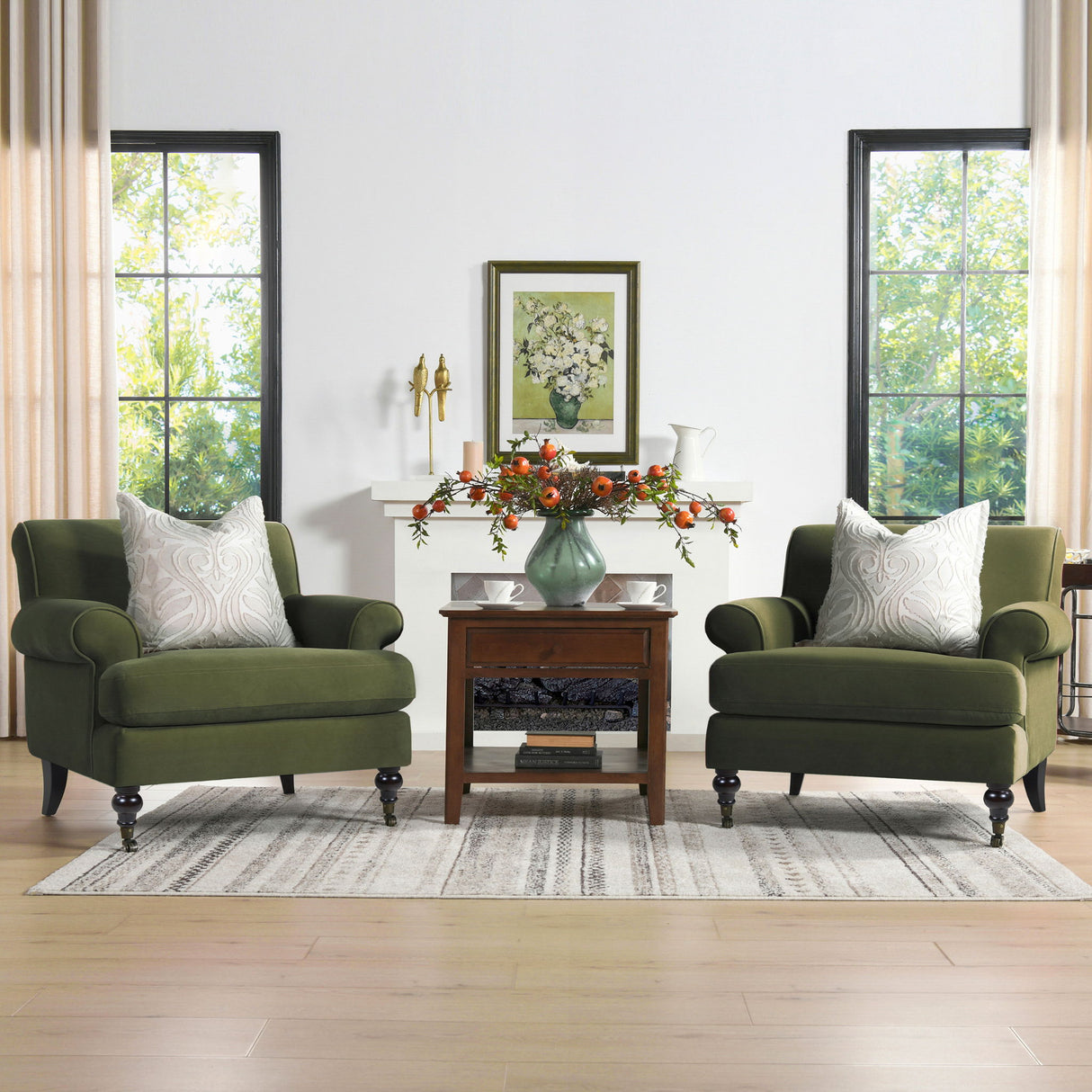 Alana Lawson - Accent Arm Chair Casters by Jennifer Taylor Home | Bel Furniture