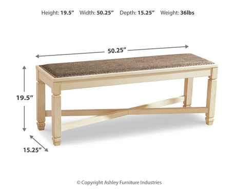 Bolanburg - Large UPH Dining Room Bench - Beige - view 7