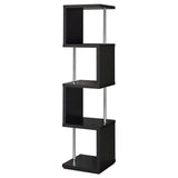 Baxter - 4-shelf Bookcase Black by CoasterEveryday | Bel Furniture