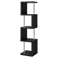 Baxter - 4-shelf Bookcase Black by CoasterEveryday | Bel Furniture