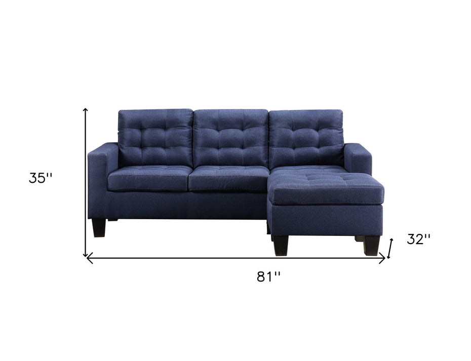 Linen Sofa - Blue