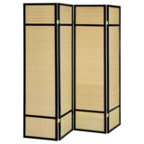 Pearce - 4-Panel Bamboo Room Divider Folding Screen - Natural by Coaster Fine Furniture | Bel Furniture