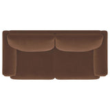 Selma - Velvet Upholstered Crescent Arm Sofa - Rust by Coaster Fine Furniture | Bel Furniture