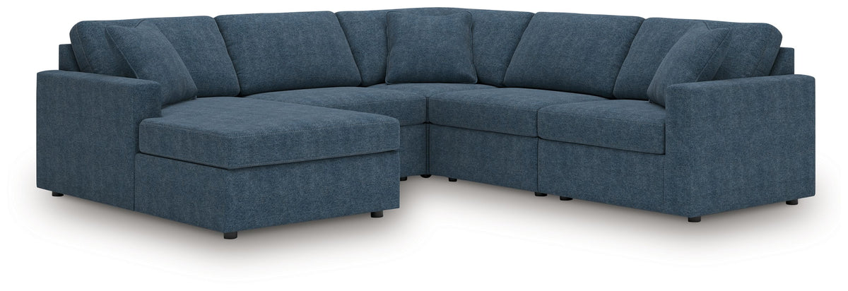 Modmax - Ink - Sectional Blue 5 Pc. Sectional With Laf Corner Chaise And Raf Corner Chair by Signature Design by Ashley® | Bel Furniture