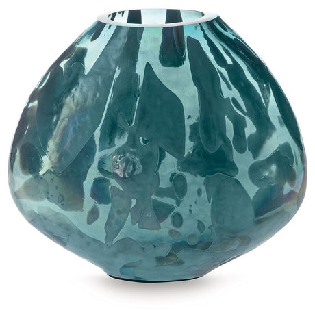 Cartshaw - Vase Blue 7.75"W x 3.25"D x 7"H by Signature Design by Ashley® | Bel Furniture