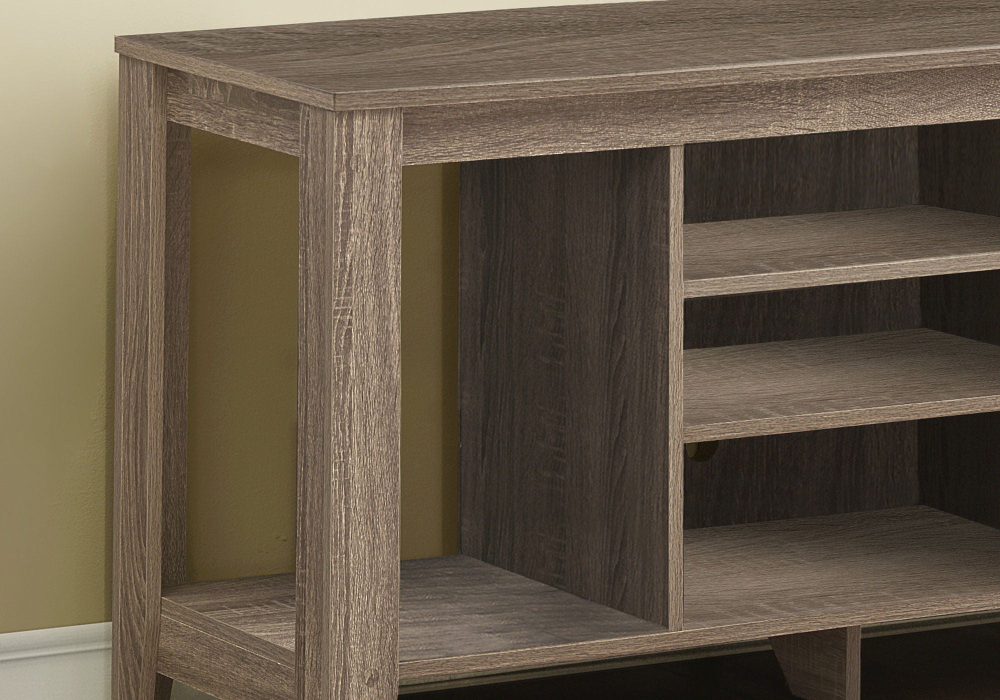 Open Shelving, TV Stand - Deep Taupe