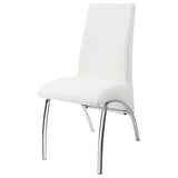 Bishop - Upholstered Dining Side Chair (Set of 2) - White by CoasterEssence | Bel Furniture